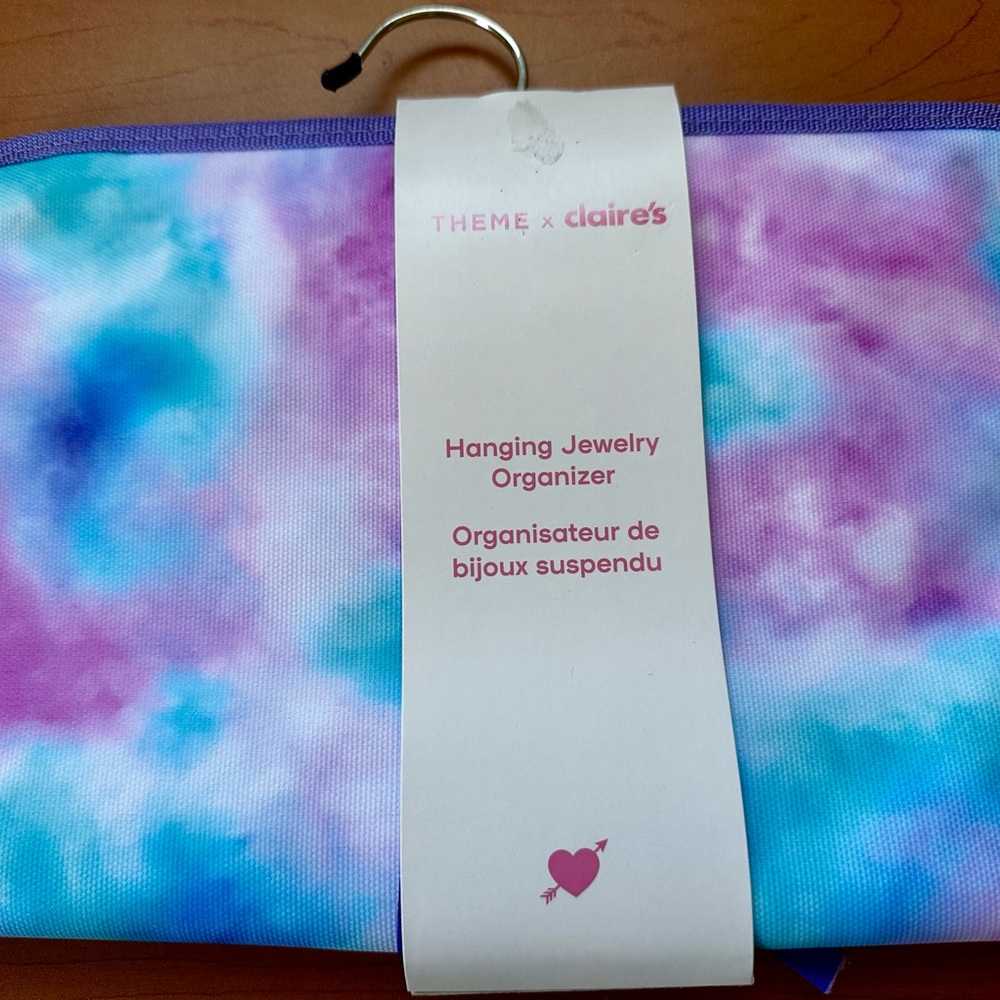 Claire's Tie-Dye Hanging Jewelry Organizer